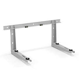 DORTALA Mini Split Wall Mounting Bracket, Heavy Duty Adjustable Support Bracket with Crossbar & Levlers for 6,000-12,000 BTU Universal AC/Heat Pump Outside Unit (31” x 18” x 14”)