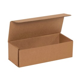 BOX USA Moving Boxes 10"L x 4"W x 3"H Long 50-Pack | Corrugated Cardboard Box...