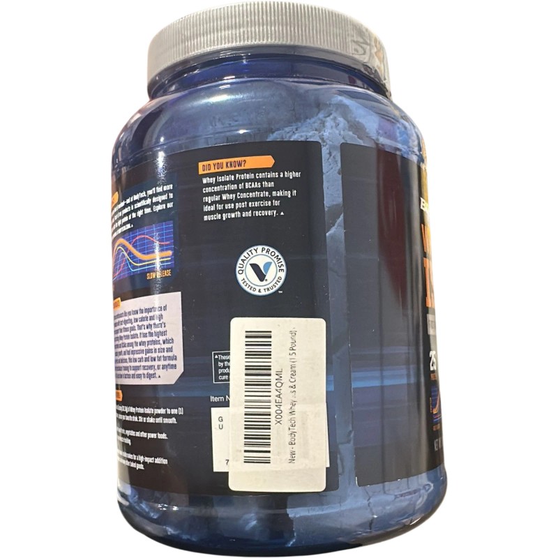 BodyTech Whey Protein Isolate Cookies&Cream 24oz 1.5lbs 22 Servings 25g