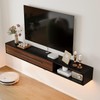 FurniNova 55" Floating TV Stand Wall Mounted, Modern Floating TV