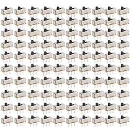 DIYhz 100Pcs High Knob 3 Pin 2 Position 1P2T SPDT Vertical Slide Switch with PCB Panel for Arduino, 0.5 Amp, 50V DC, 2 mm