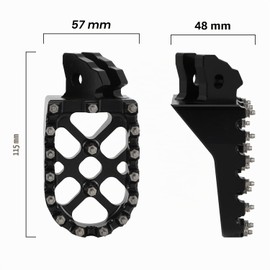 Motorcycle Foot Pegs, Wide Foot Pegs CNC Aluminium for Talaria Sting X3/MX3/MX4/MX5 Black