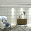 Art3d Diamond Pyriamd 3D Wall Designs White 3D Wall Panels,