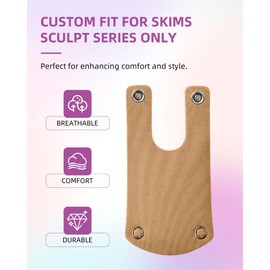 Babeetoy Metal Snap Bodysuit Extender – Compatible with SKIMS Seamless Sculpt Series, Adjustable for Women’s Comfort (04 Sand, SKM)