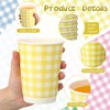FoldTier 60 Pcs 12 oz Gingham Paper Drinking Cups 4