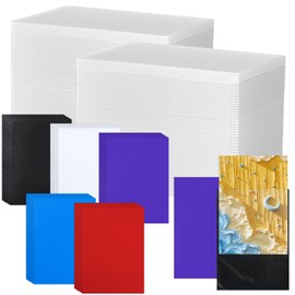 200 Pcs 3"x4" Trading Card Sleeves Combo, 100 Hard Card Holders and 100 Soft Colorful Protector Sleeves for Baseball Football Sports Game Standard Trading Cards(Color Set 1)