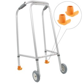 Ski Gliders with Protective Cap for Walking Frames, Walking Aid Walking Trestles - Pair (Orange, 25 mm) Lifeswonderful