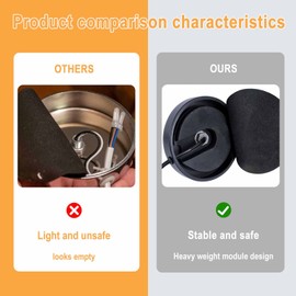 AdiyZ Industrial Table Lamp, Small Metal Desktop Light Socket Base, Vintage E26/E27 Edison Screw Light Bulb Holder, 5.57ft Cord, On/Off Switch, US Plug (Black, Set of 2)