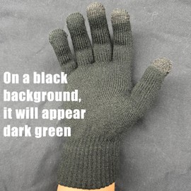 Fiohiros 3-Pairs Touch Screen Knitted Gloves,Dark Green Winter Warm Gloves For Men, Suitable For Outdoor Sports And Daily Use (Standard, 3 Pairs, One Size)