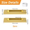MOROBOR Self-Stick Rectangular Sliding Door Pulls, 2pcs Aluminum Alloy Flush