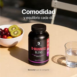 B Life Fórmula con 1300mg de D-Manosa por porción | 180 cápsulas | Potenciado con Arándano y Zinc | D-Mannose Blend