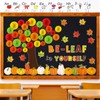 Gersoniel 81 Pcs Fall Thanksgiving Tree Bulletin Board for Classroom