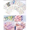 Decoración De Uñas Strass para uñas, 3 Cajas Strass 48
