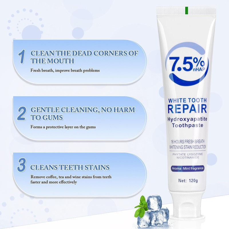 Hydroxyapatite Toothpaste UK, Hydroxyapatite Toothpaste for Protects Tooth Enamel, Removes