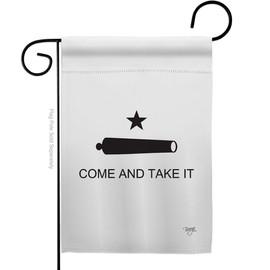 Come and Take It Canon Garden Flag Americana US Historic July Memorial Veteran Independence United State American Small Decorative Gift Yard House Banner Made In USA 13 X 18.5