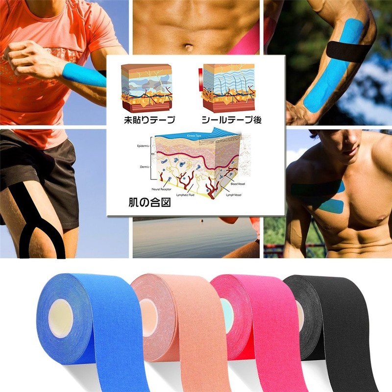 Kinesio Tape, 2 rolls included, supports muscles and joints, strong