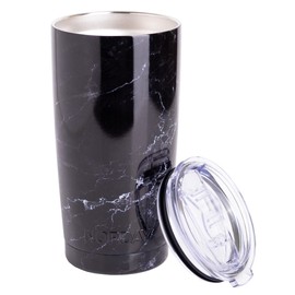 NORDAY | Stainless Steel Cups – Tumblers | 20oz Black Marble Thermal Tumbler | Maintains Temperature Between 8 and 24 Hours | Anti-Spill Lid - Ideal For Trips | Double Wall - Extra Resistant