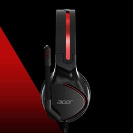 acer Nitro Gaming Headset with Flexible Omnidirectional Mic, Adjustable Headband, Black (NHW820 – Renewed)