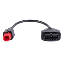 Zodazoqa OBD2 OBDII Cable Adapter 16-Pin to 6-pin Motorbike OBD Cable for Honda Hawker Yamaha and Most Other Motorbikes