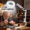 LED Illuminated Magnifying Glass Lamp – 8X/10X Adjustable Magnifier with