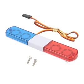 RC LED Police Light Simulation Design 4 Modes RC Police Flash Lamp LED Alarming Light for 1/8 1/10 RC Cars Red Blue