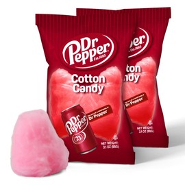 Candylandia Cola Cotton Candy Bulk - Sweet Carnival Cotton Candy w/Classic Dr. Pepper Flavor - Party Favors for Birthday Parties & More - Flavored Bag - 2 Bags
