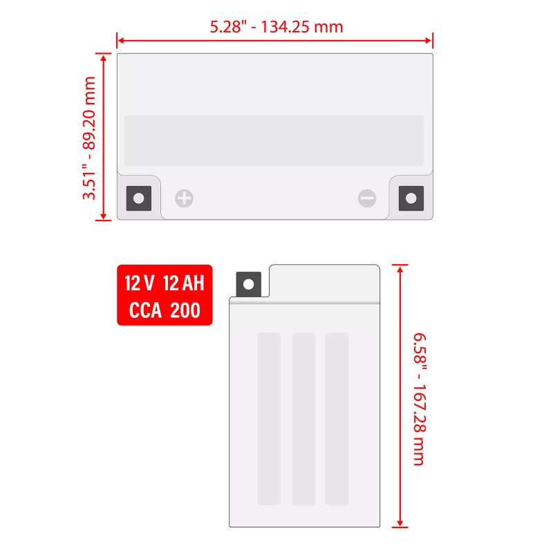 Caltric AGM Battery for Yamaha Kodiak 400 YFM400 4WD 1993
