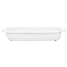 Golden Rabbit Enamelware - White on White Texture Pattern - 3 Quart Baking Pan