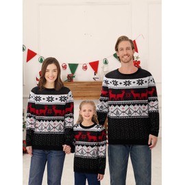 Family Matching Christmas Sweaters Ugly Holiday Sweater Sweatshirt for Women Men Adults Couples Kids Boys Girls