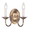 Livex Lighting 4152-01 Home Basics 2 Light Antique Brass Wall