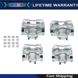 GEARZAAR Front & Rear Disc Brake Calipers w/ Bracket Fits 2008-2017 Jeep Direct Fit