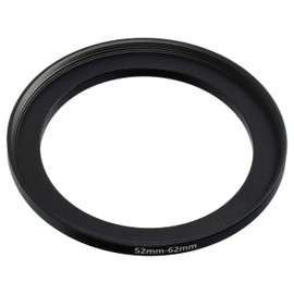 vhbw 52mm to 62mm Step Up Ring Adapter for Camera Lens Filter Adapter Metal Black