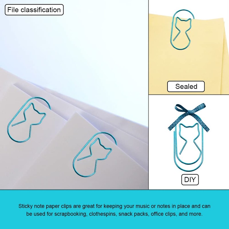 Haohai 50 Pcs Cat Paper Clips Office School Home Desk