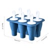Collapsible Sicles Molds 6 Ice Makers Silicone Ice Molds Reusable
