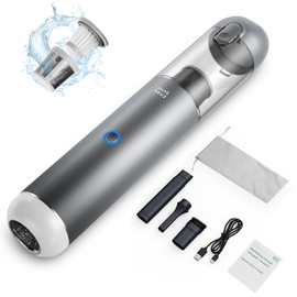 Handheld Vacuum Cordless - 17000Pa Car Vacuum Cleaner High Power with LED/SOS Light, 120W Mini Portable Rechargeable Vacuum Cleaner for Car Home Office Pet Hair