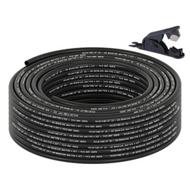 Boeray 100FT 1/4 DOT Air Line SAE J844 PA12 Nylon Air Hose with Cutter 1/4” OD Pneumatic Tubing DOT Approved 1/4 Air Brake Hose for Air Suspension Kit Truck Trailer Brake System & Fluid Transfer 30.5m