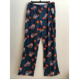 Croft & Barrow Mens Fleece Sleep Lounge Pants Size L Blue Basketball Ret$20(5POBX-1