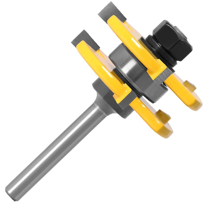 Lock Miter 45 Degree Joint Router Bits + 2Pcs Tongue