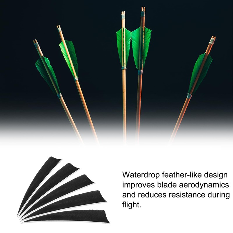 PATIKIL Arrows Vanes 30 Pack 4 Inch Arrow Turkey Feather
