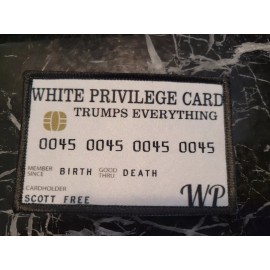 queen of hanks  Privilege Card 2"x3" patch hook backed. Queen of Hanks patch every day carry