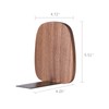 Muso Wood Bookend, Wooden Book Holder for Shelves, Decorative Bookends,