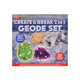 KandyToys Create and Break 2-in-1 Geode Kit | Educational Kids Science Kit | Geode Crystals
