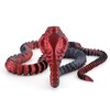 NQEUEPN 3D Printed Snake, PLA 3D Printed Cobra Black Red