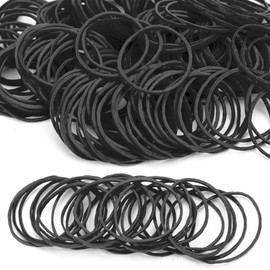 Rubber Bands Black Rubber Elastic Bands 200PcsThick Natural Rubber Bands Heavy Duty Strong Elastic Bands for Tie Dye, Hair Home, Pens, Crab,Catapults, Bills, Bank Paper, Office Supplies(38mm)
