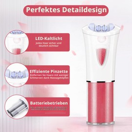 Women's Epilator, Portable Face Epilator with LED Light, Smooth Face Epilator for Women Razor, Suitable for Face, Armpits, Legs, Bikini Zone