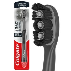 does not apply 360 Vibrate Charcoal Battery Operated Toothbrush 1 Pack