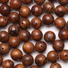 HERZWILD Natural Roosewood Round Beads Brown Natural Wood Round Beads