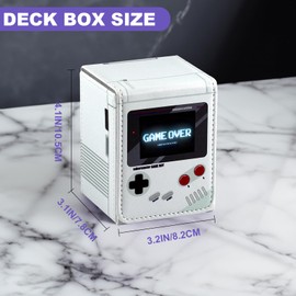 sabermaster Card Deck Box Fits for YGO MTG，100+ Card Storage Box Trading Card Games PU Leather Card Storage Box Premium Card Deck Case (5)