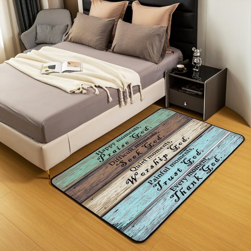 Healing Area Rug 5x7, Inspirational Thoughts Rugs for Living Room