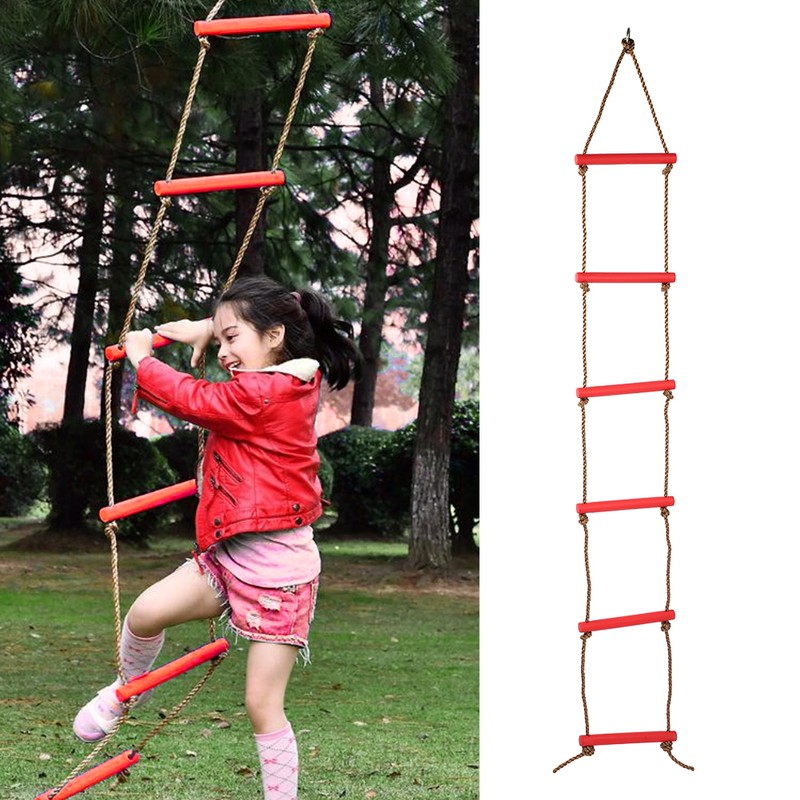 SixSection Children Climbing Ladder SingleEnd Rope Climb Ladders Toy Outdoor